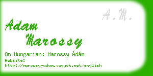 adam marossy business card